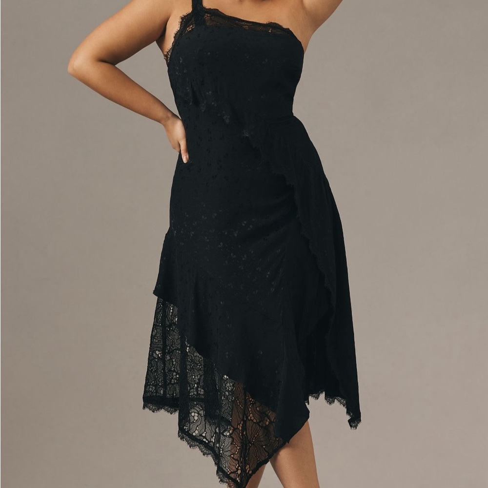 Anthropologie Asymmetrical Lace Dress